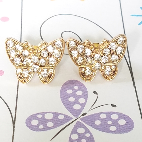 Jewelry - Gold butterfly earrings